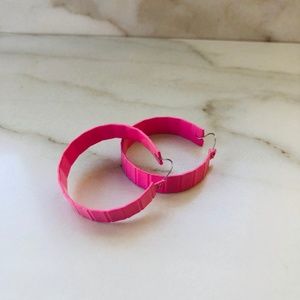 Vintage Pink Deco Hoops